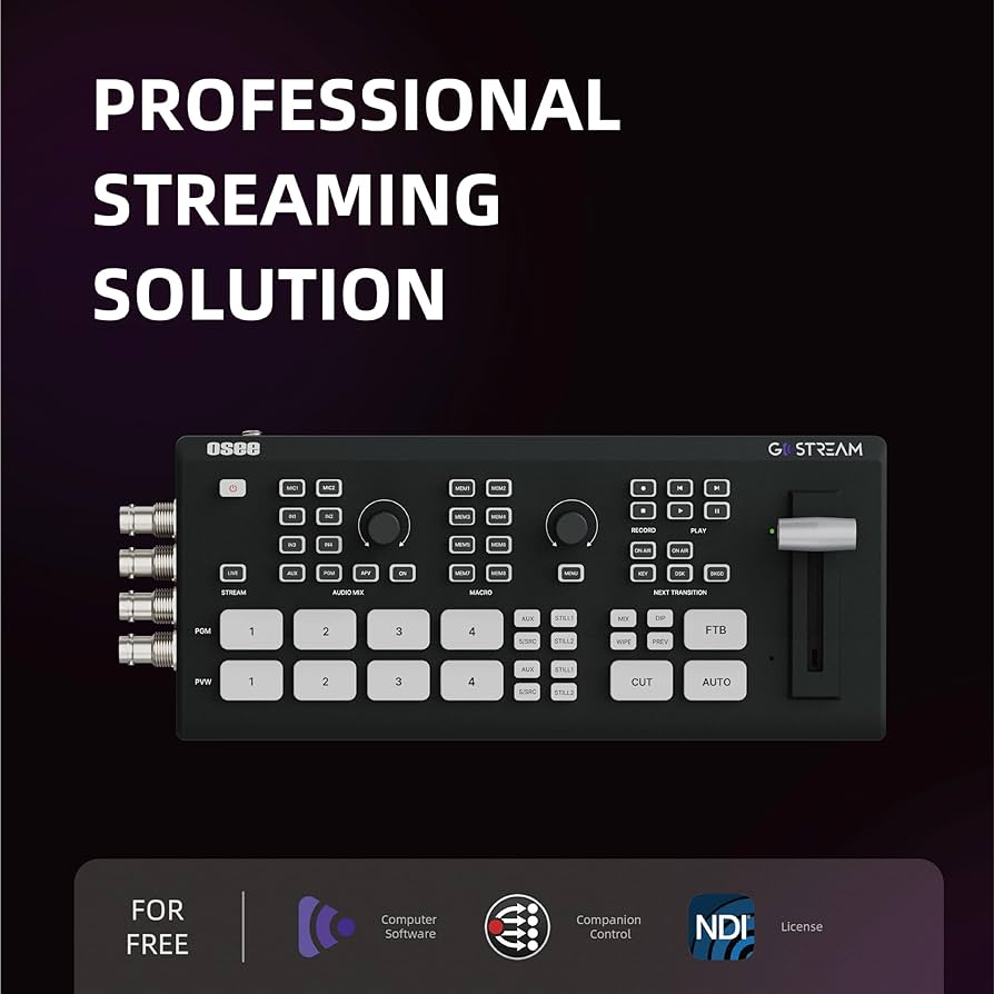 最終値下げ！最新ファーム配信用GoStream Deck ビデオスイッチャー Amazon.co.jp: Osee GoStream Duet SDI ビデオスイッチャー